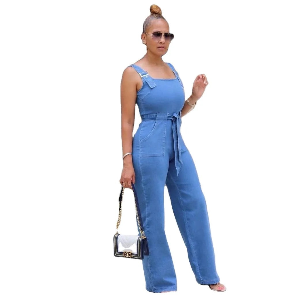 “Out To Lunch” Denim Jumpsuit
