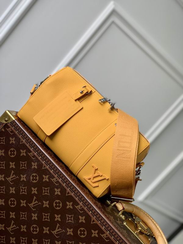 Louis Vuitton Keepall Bandouliere Bag Monogram Denim 50 Yellow